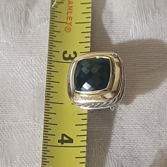 * Host Pick!* David Yurman Albion Onyx Earrings, SS & 18k, Omega Back - Picture 11 of 11